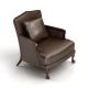 Queen Anne Leather Armchair 