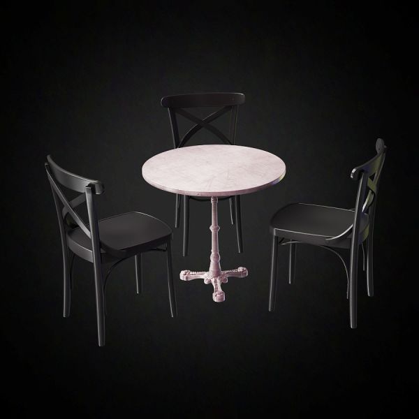 Table chair set for discount cafe