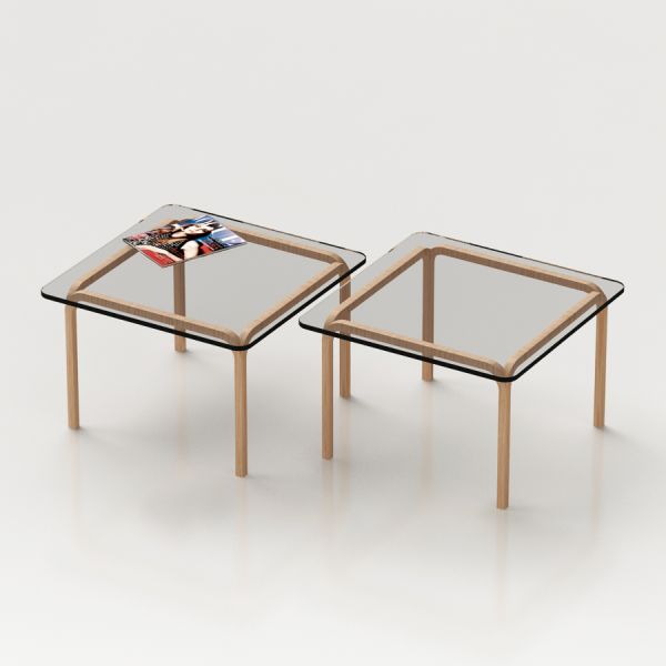 3D Alvar Aalto Y805B Glass Table