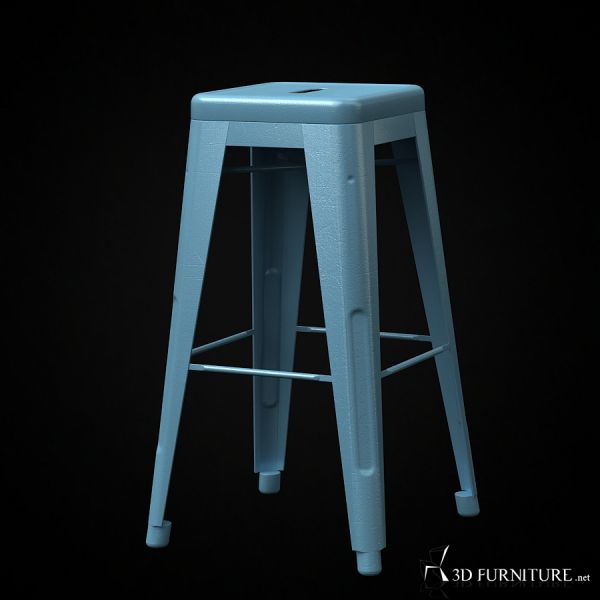 3D Tolix bar stool