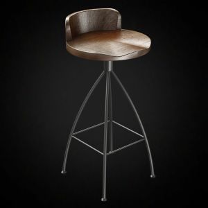 Horchow Arteriors Wooden Barstool