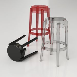 Charles Ghost stools by Philippe Starck