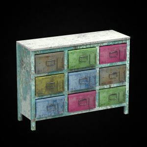 Colorblock Recycled Sideboard
